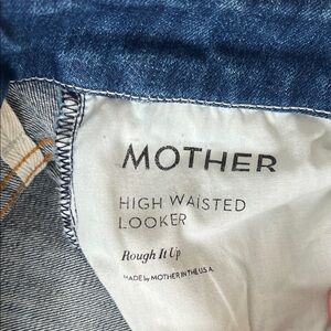 MOTHER High Waisted Looker Jeans - Medium Blue